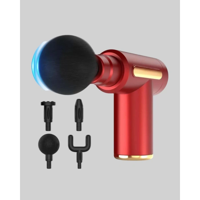 Nevamel® Titreşimli Masaj Tabancası 4 Başlıklı 6 Hız Ayarlı Kas Rahatlatıcı