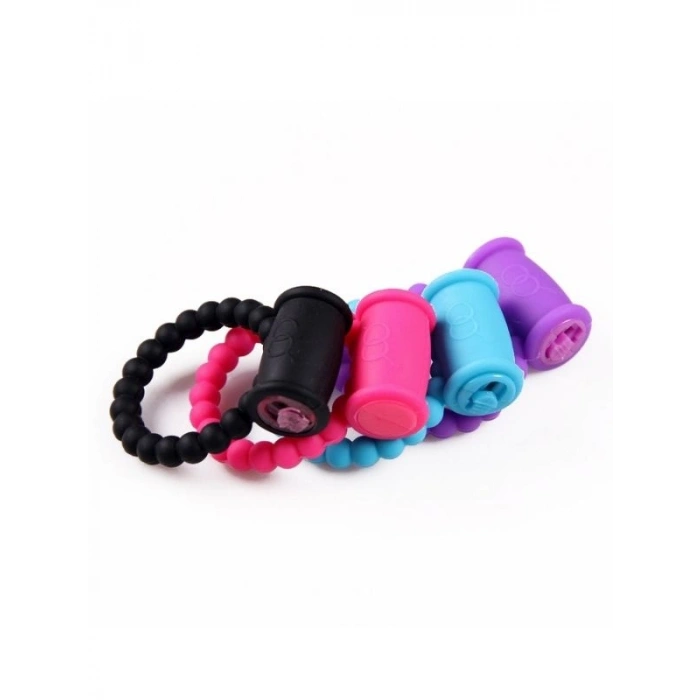 Nevamel® Titreşimli Noktalı Penis Halkası - Pembe