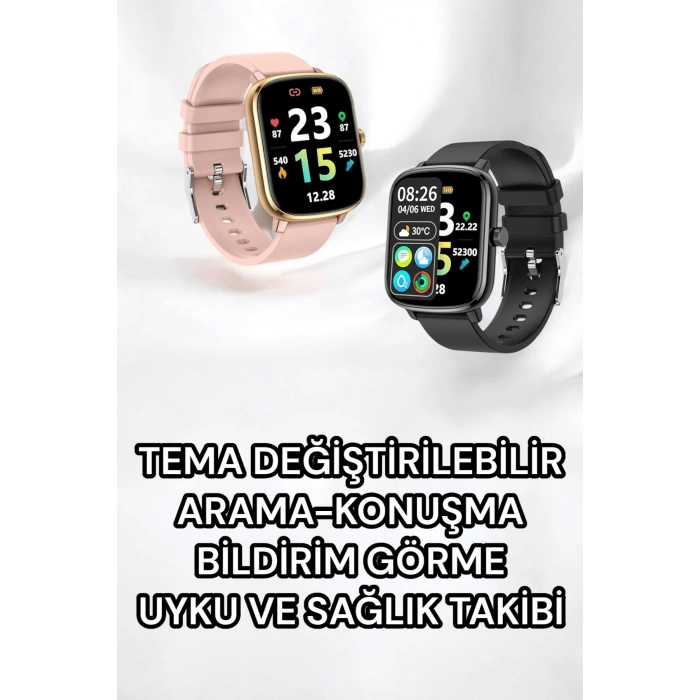 Nevamel Titreşimli Sağlık Takipli Yeni Nesil Akıllı Saat  400mAh Batarya Kapasiteli