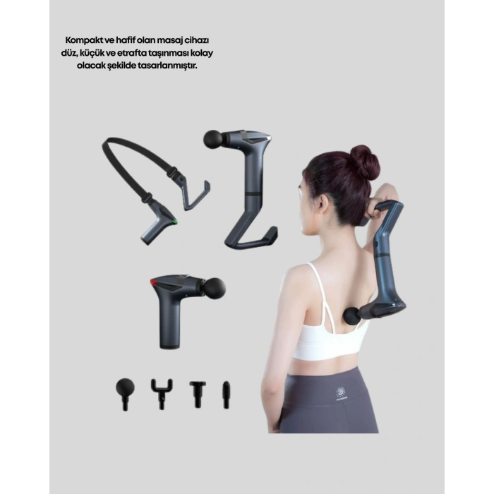Nevamel® Titreşimli Şarjlı Masaj Aleti 3in1 Fonksiyonel Çok Amaçlı Model