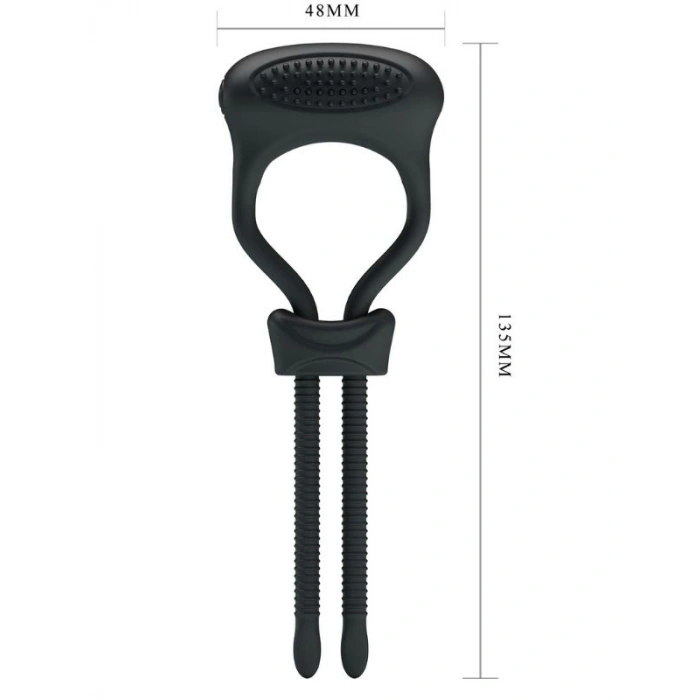 Nevamel® Titreşimli Silikon Ayarlanabilir Klitoris Uyarıcılı Penis Halkası