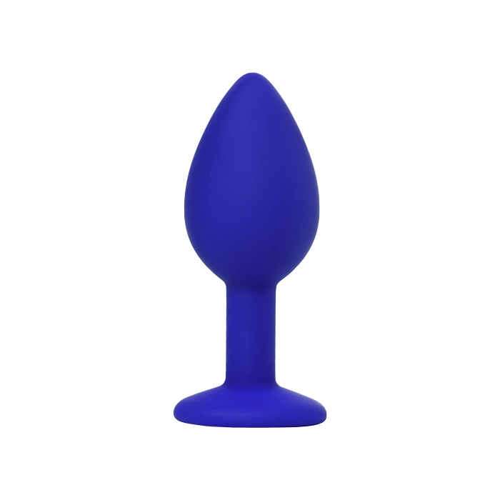 Nevamel® Todo Brilliant Anal Kılıf, Silikon, Mavi, Beyaz Kristalli 7 Cm, Ø 2,8 Cm, 26 G