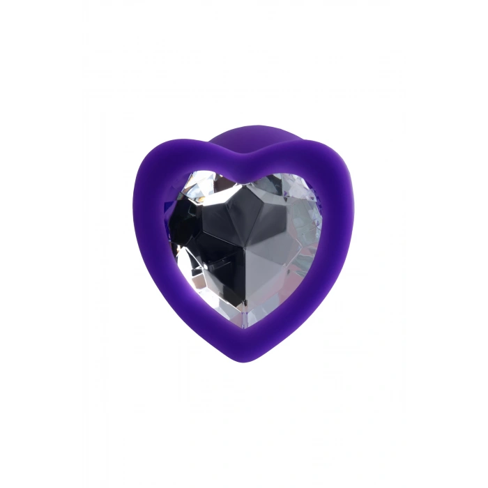 Nevamel® Todo Diamond Heart Anal Plug, Silikon, Mor, 7 Cm, Ø 2 Cm, 18 G