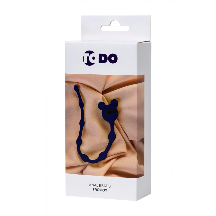 Nevamel® Todo Froggy Anal Zinciri, Silikon, Mavi, 27,4 Cm, Ø 1,4 Cm