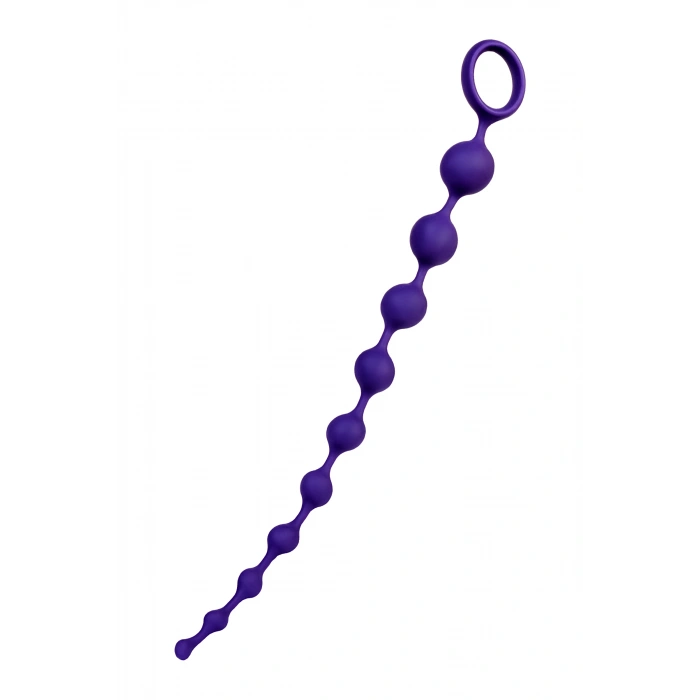 Nevamel® Todo Grape Anal Zinciri, Silikon, Mor, 35 Cm, Ø 2,7 Cm