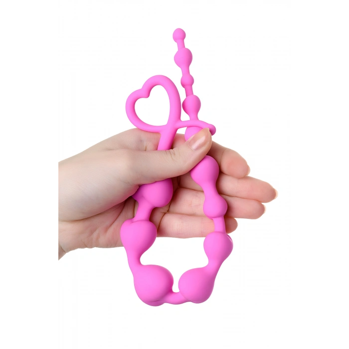 Nevamel® Todo Long Sweety Anal Zinciri, Silikon, Pembe, 34 Cm, Ø 2,7 Cm