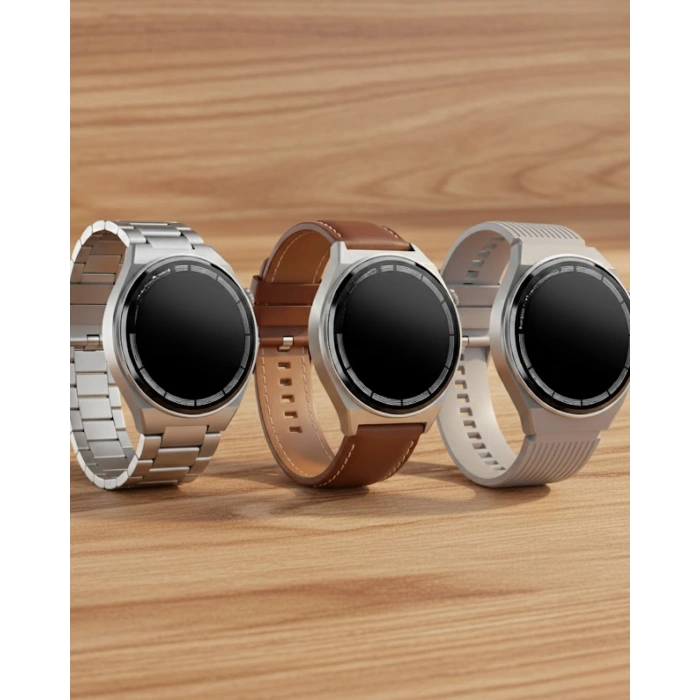 Nevamel® Torch Özellikli AMOLED Ekranlı Akıllı Saat Uzun Pil