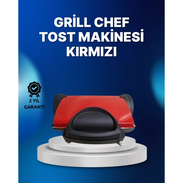 Nevamel® Tost Makinesi Kırmızı Döküm Plaka 6+ Dilim Çok Kapasiteli Izgara