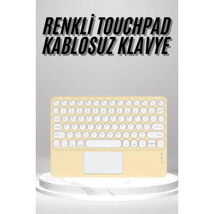 Nevamel Touchpad Uyumlu Bluetooth Klavye Slim Kablosuz Wifi Q Klavye