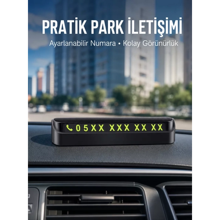Nevamel® Tüm Araçlara Uyumlu Araç Içi Park Numaratör Oto Araç Numaratör