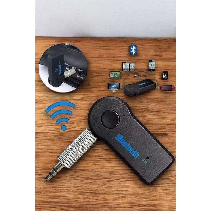 Nevamel Tüm Araçlara Uyumlu Aux Car Bluetooth Kablosuz Araç Bağlantı Kiti