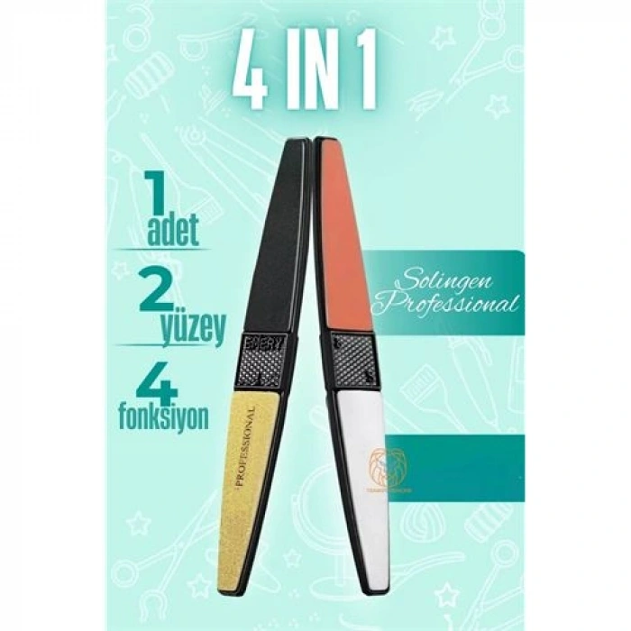 Nevamel® Turk 4 Fonksiyon Tırnak Törpü ve Parlatma Solingen