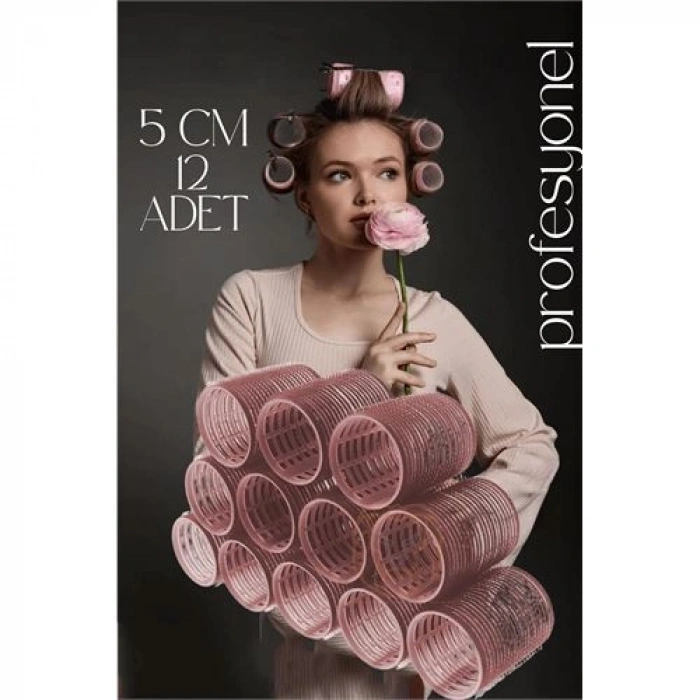 Nevamel® Turk 5 Cm Bigudi Saç Bigudisi Profesyonel 12 ADET