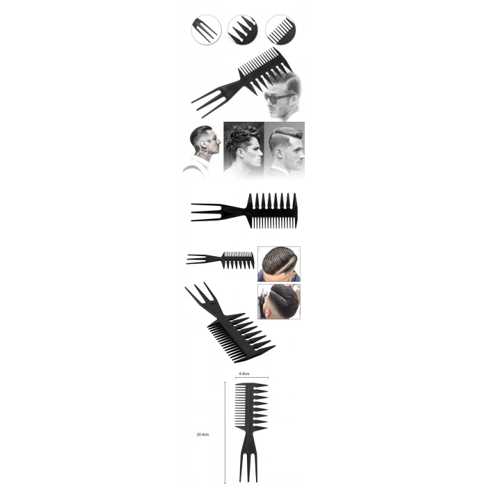 Nevamel® Turk Absolute Karbon 3 Boyutlu Stil Tarağı