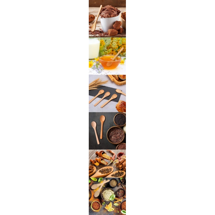 Nevamel® Turk Ahşap Baharat Kaşığı Barnhard Design 6 ADET