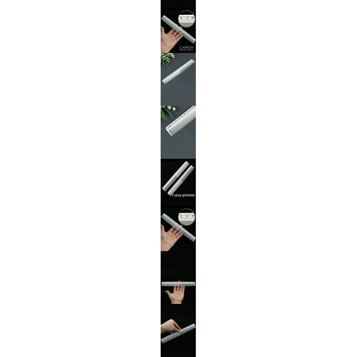 Nevamel® Turk Berber Kuaför Saç Kesim Tarağı Karbon Nano Absolute Professional