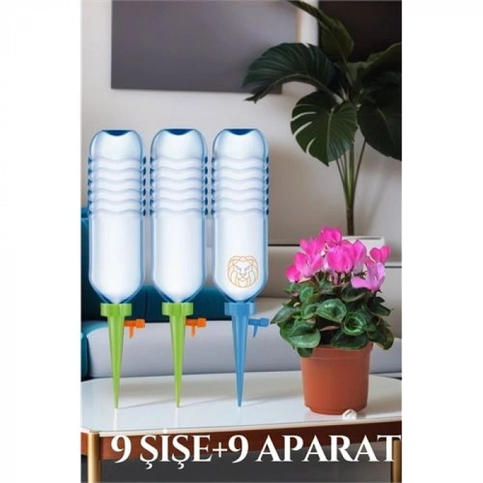 Nevamel® Turk Çiçek Damlama Sulama Şişe Aparat 18 li set Seti
