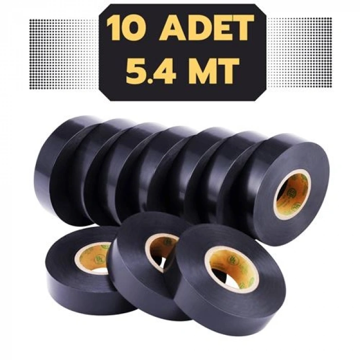Nevamel® Turk Cinta 10 Adet Elektrik İzolasyon Bandı