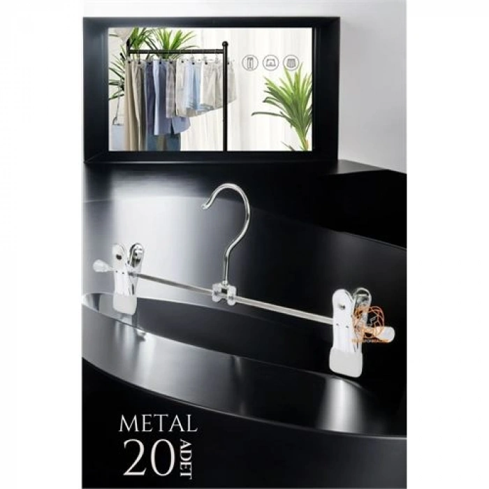 Nevamel® Turk Etek Pantolon Metal Askı 20 Adet