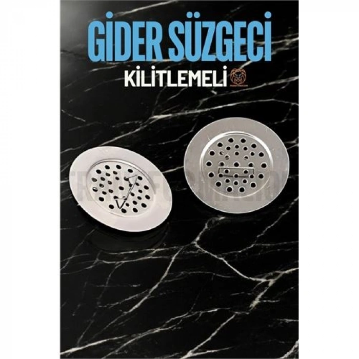 Nevamel® Turk Kilitlenebilir Metal Lavabo Evye Süzgeci 2 ADET