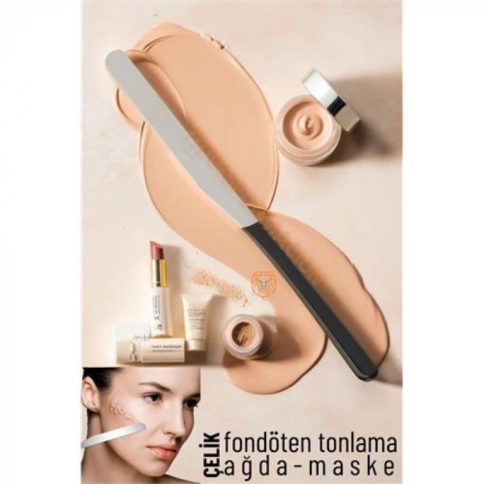 Nevamel® Turk Maske Sıvı Fondöten Tonlama Spatulası Çelik