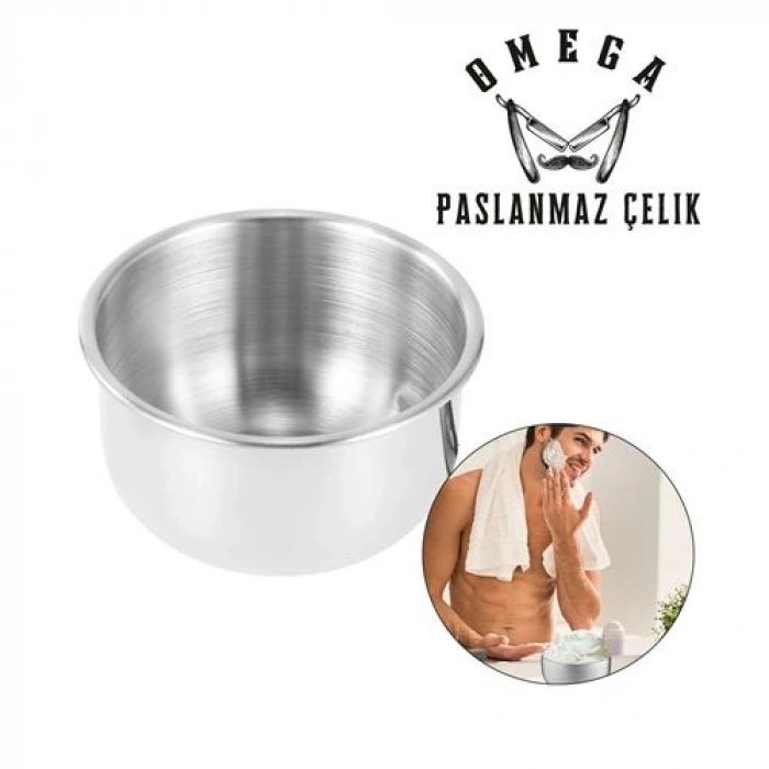 Nevamel® Turk Omega Paslanmaz Çelik Tıraş Tası