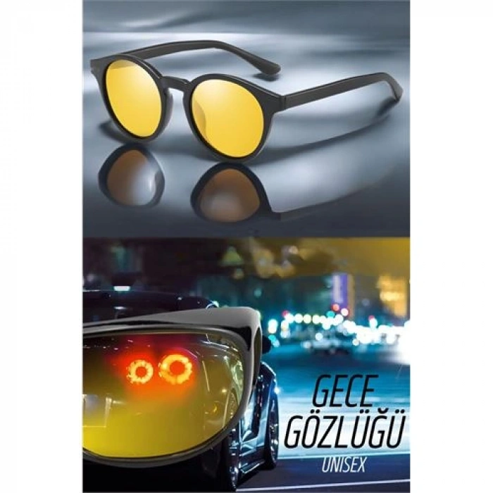 Nevamel® Turk Parlama Önleyici Gece Sürüş Görüş Gözlüğü Sis Far Işık Önleyici Anti-Fog Gözlük