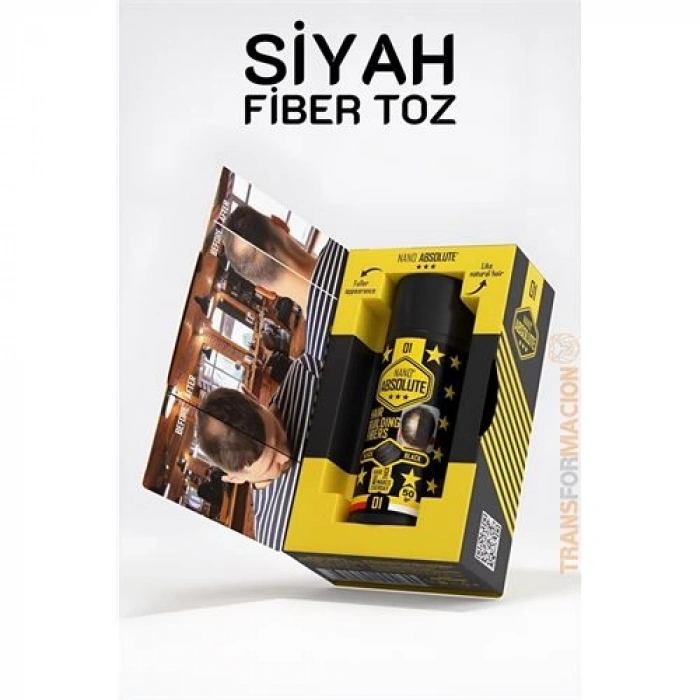 Nevamel® Turk Saç Dolgunlaştırıcı Fiber Topik Toz SİYAH 50 Gram