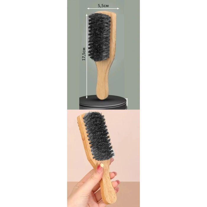 Nevamel® Turk Sakal Tarama Fırçası Ahşap Saplı