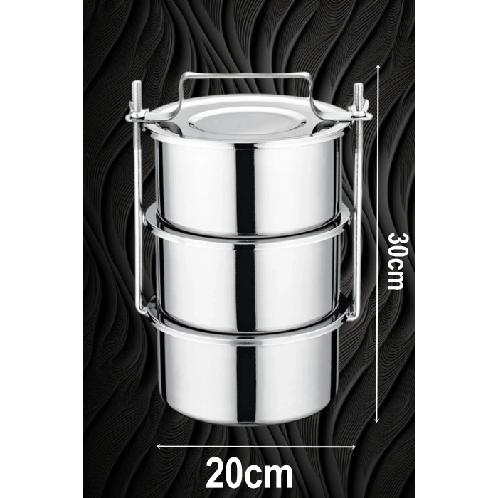 Nevamel® Turk Sefer Tası XXL 20X30 CM Paslanmaz Çelik Endüstriyel Yemek Kabı