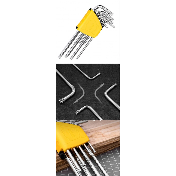 Nevamel® Turk Yıldız Torx Combination 9 Parça Alyan Seti