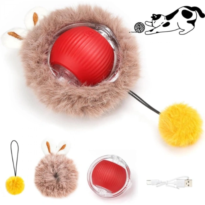 Nevamel Tüylü Şarjlı Kedi Oyuncağı