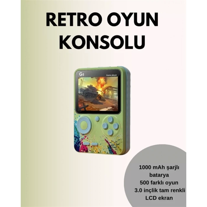 Nevamel® TV Bağlantılı 500 Oyunlu Mini Gameboy Konsol