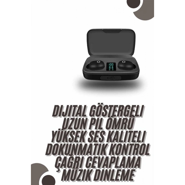 Nevamel TWS Bluetooth Kulaklık 5.0 Bluetooth Bağlantılı Dokunmatik Kontrol Özelliği