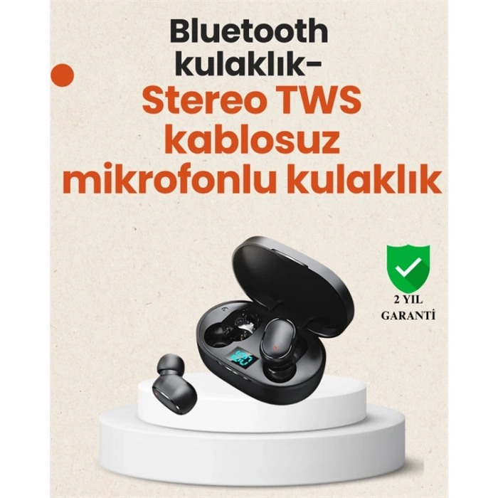 Nevamel TWS Bluetooth Kulaklık Kulak İçi Kablosuz Dijital Göstergeli Çağrı Cevaplayabilen