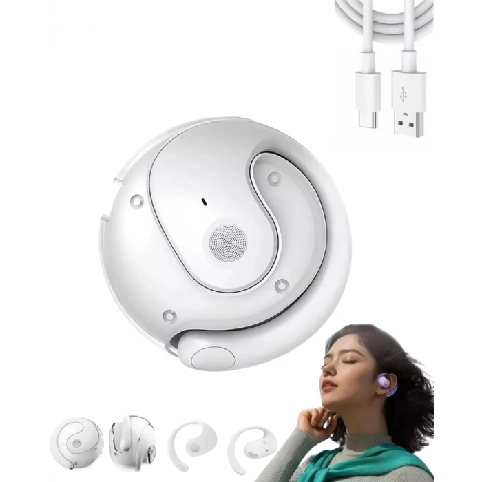 Nevamel® TWS Kablosuz Kulaklık Yüksek Ses Kalitesi ve Ergonomik Kulak Kancalı Tasarım