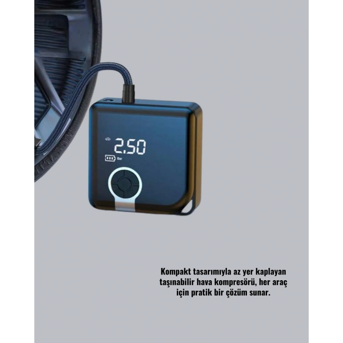 Nevamel Type-C Şarj Girişli Taşınabilir Elektrikli Hava Pompası
