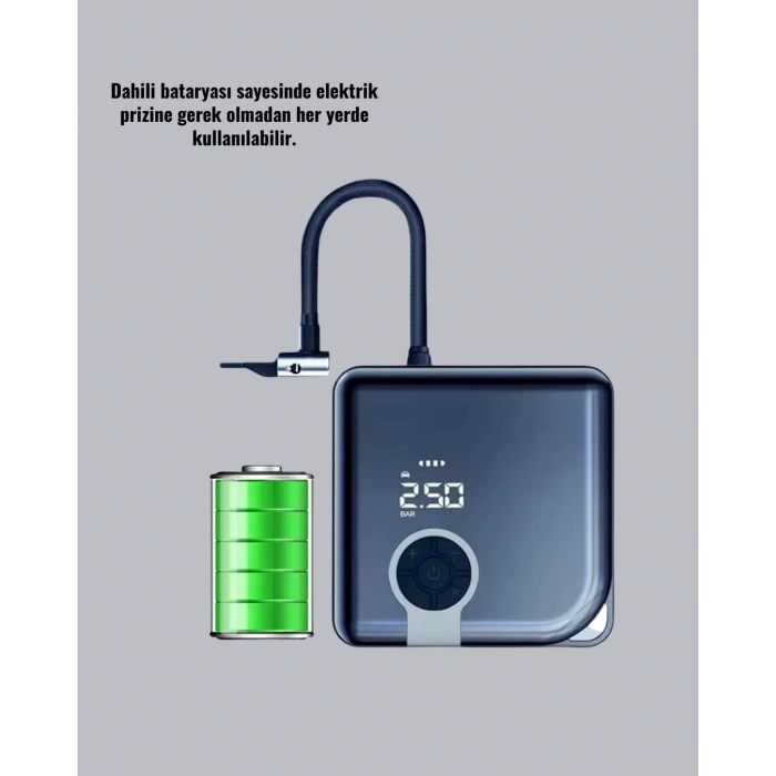 Nevamel Type-C Şarj Girişli Taşınabilir Elektrikli Hava Pompası