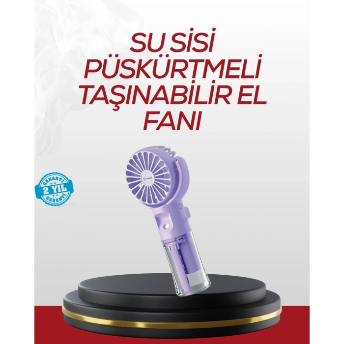 Nevamel Type-C Şarjlı Taşınabilir Su Buharlı Mini Vantilatör