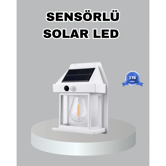 Nevamel Üç Modlu Güneş Enerjili Duvar Lambası 1800mAh Bataryalı ve Hareket Sensörlü