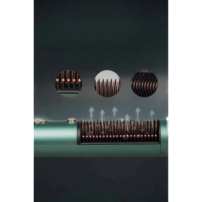 Nevamel Üflemeli Fön Tarak Düzleştirici Seramik Kaplama Elektriklenme Karşıtı