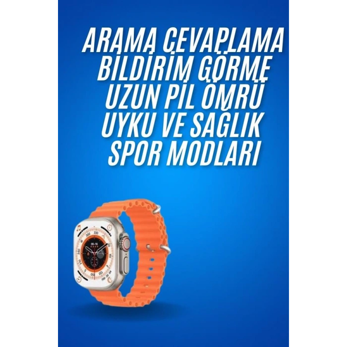 Nevamel Ultra Akıllı Saat 49 Mm Çift Kordonlu Arama Cevaplama Bluetooth Bağlantılı