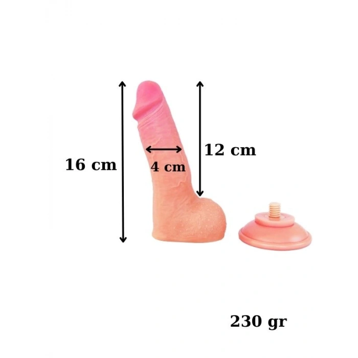 Nevamel® Ultra Gerçekçi 16 Cm Kıkırdaklı Dildo