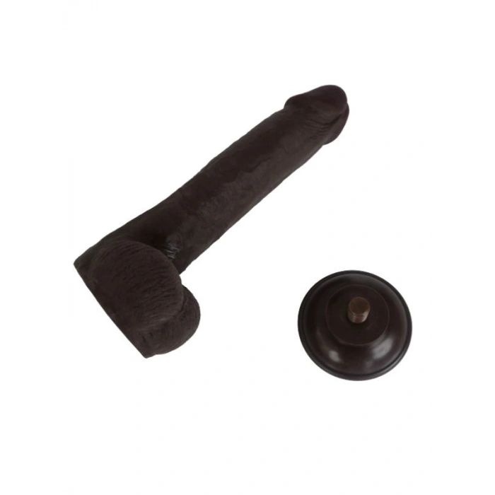 Nevamel® Ultra Gerçekçi 24 Cm Brown Melez Kıkırdaklı Dildo