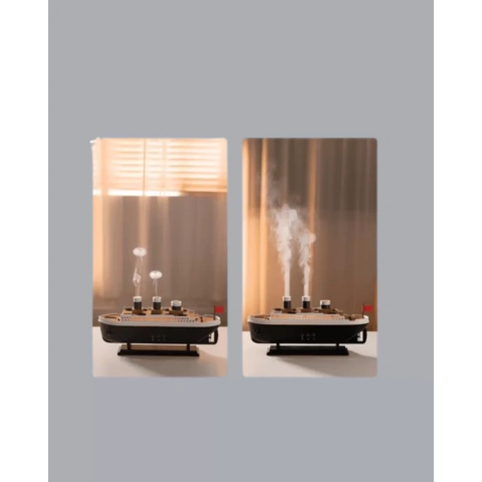 Nevamel® Ultra Sessiz Titanik Gemi LED Işıklı Aroma Difüzörü Oda Nemlendirici