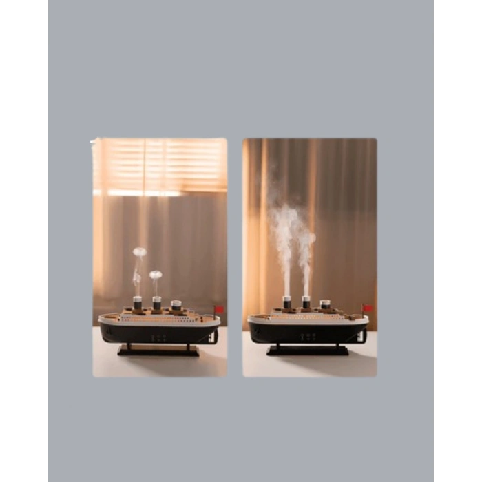 Nevamel® Ultra Sessiz Titanik Gemi LED Işıklı Aroma Difüzörü Oda Nemlendirici