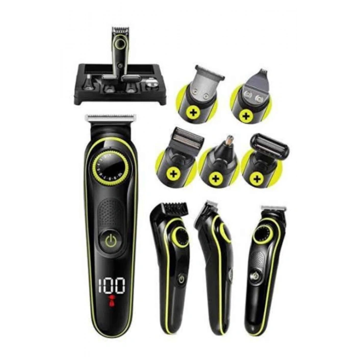 Nevamel® Unısex Çok Fonksiyonlu Bakım Seti Led Göstergeli Tıraş Makinesi Saç Sakal Vücut