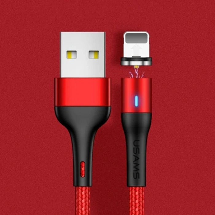 Nevamel Usams Mıknatıslı Başlık İPhone 14-13-12-11  usb Şarj Kablosu-(5775)