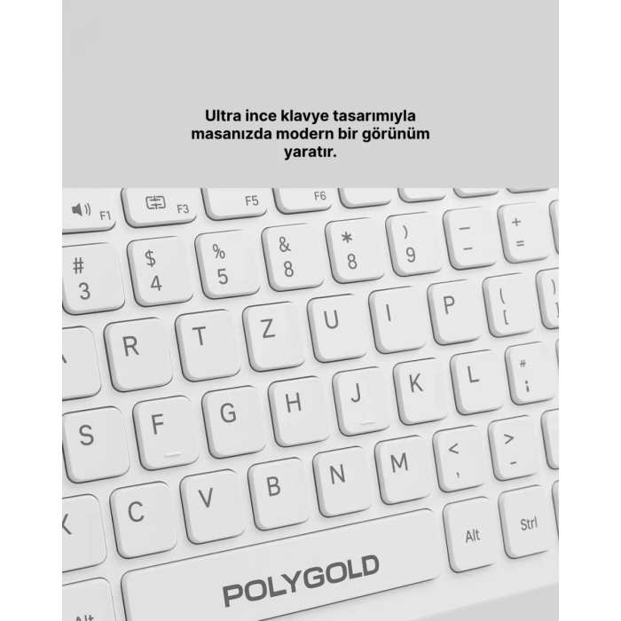 Nevamel® USB Alıcılı Kablosuz Klavye Mouse - Geniş Uyumluluk Sessiz Tuşlar