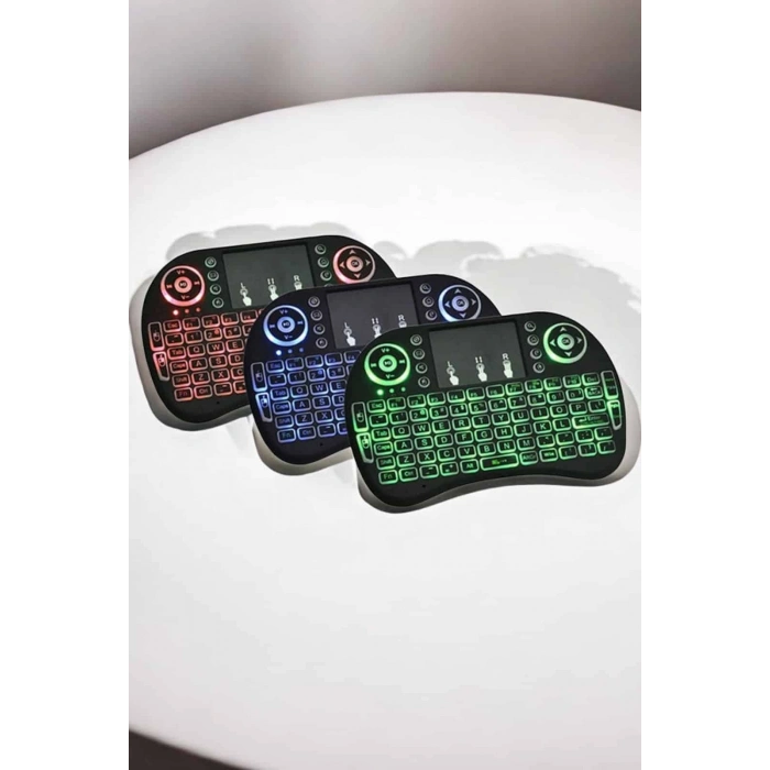 Nevamel USB Bağlantılı Mini Q Klavye Işıklı Tüm Cihazlara Uyumlu